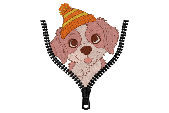 Cute Puppy Zipper Embroidery Design Review for Etsy Sellers