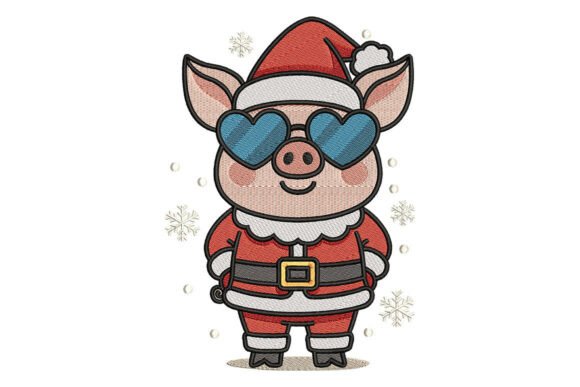 Cute Santa Pig Embroidery: A Designer’s Review