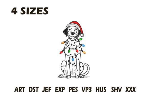 Review: Christmas Dalmatian Embroidery for Etsy