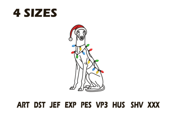 Review: Christmas Greyhound Embroidery for Holiday Sales