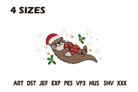 Review: Christmas Otter Embroidery Design for Merch