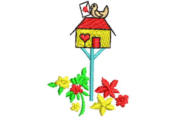 Review: Colorful Decorative Birdhouse Embroidery