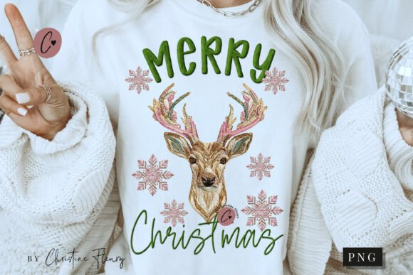 Review: Faux Embroidery Merry Christmas PNG