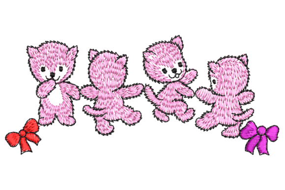 Review: Four Cute Kittens Embroidery Design
