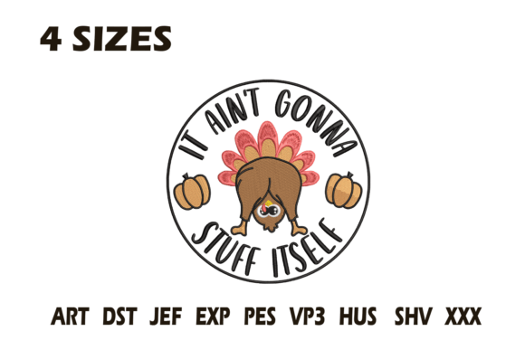 Review: Funny Turkey Stuff Itself Embroidery