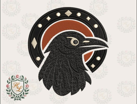 Review: Gothic Bird Badge Embroidery Files