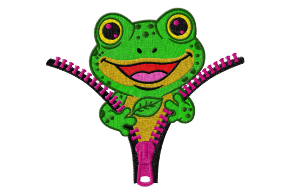Review: Happy Frog Zipper Embroidery Design