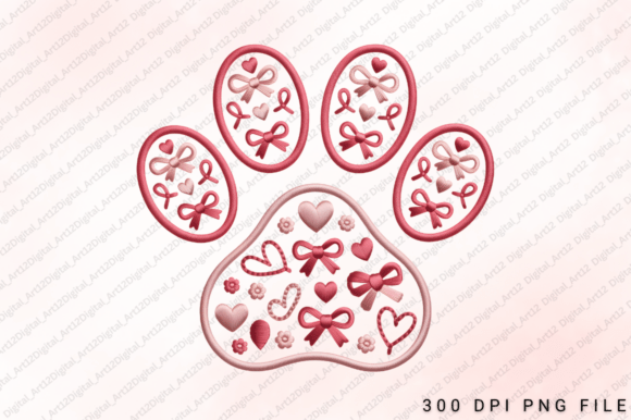 Review: Pink Bow Paw Print Embroidery Pet Lover