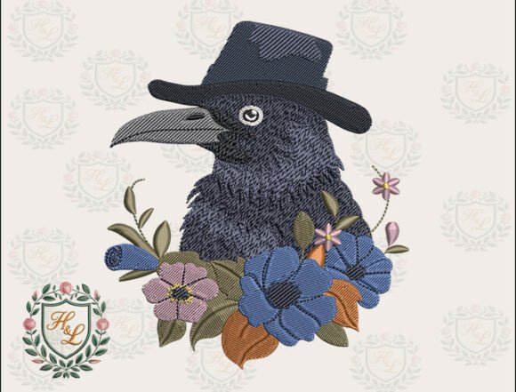 Review: Whimsical Raven Floral Embroidery Files