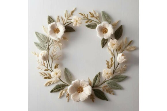Reviewing Background Floral Embroidery Wreath for Craft Fairs