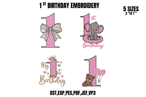Reviewing the 1st Birthday Girl Embroidery Bundle