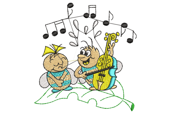 Reviewing the Cute Musical Bugs Embroidery Design