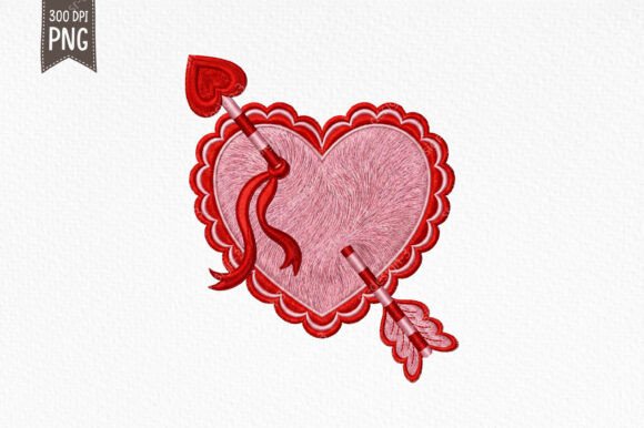 Reviewing the Valentine Embroidery Heart Arrow PNG