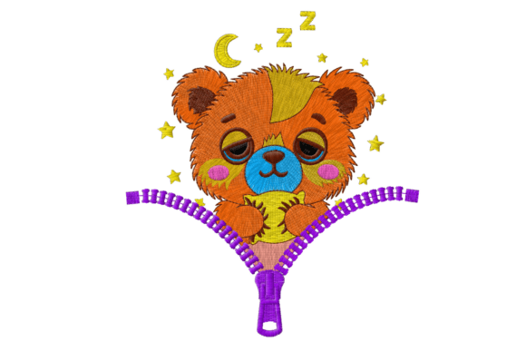 Sleeping Bear in Zipper Embroidery Review